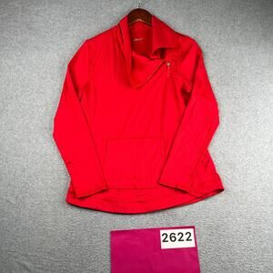 Jofit Active Pullover Long Sleeve Pocket Womens Small Red Performance